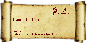 Hemm Lilla névjegykártya